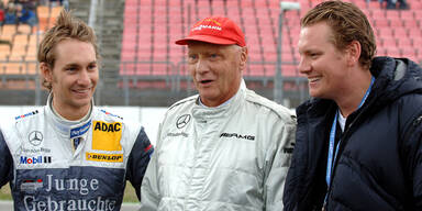 Niki Lauda mit Lukas und Mathias