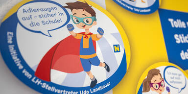 Land NÖ rüstet Schulkinder mit reflektierenden Stickern aus