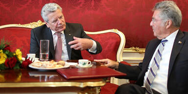 Gauck  auf Besuch in Wien