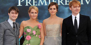 JK Rowling, Daniel Radcliffe, Emma Watson
