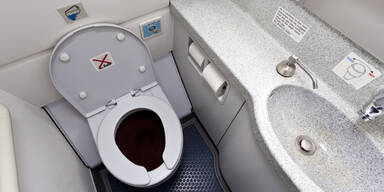 Flugzeug Toilette Flugzeugtoilette Flugzeugklo
