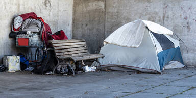 Obdachlose Zelt