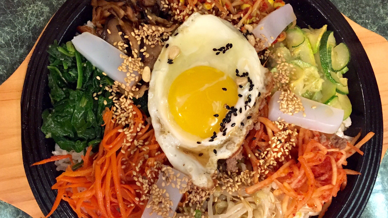 Korean Style Bibimbap Cooking