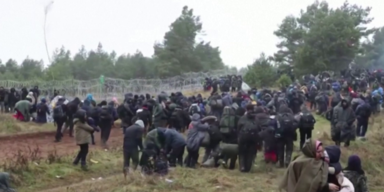 Migranten an der Grenze Polens