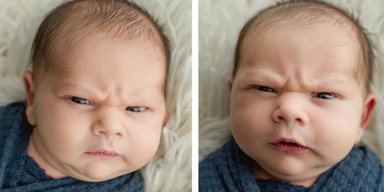 Grimmiges Baby wird zur Internet-Sensation