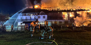 Vollbrand Bauernhof Söll Tirol