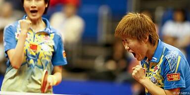 Guo Yan (r.) ist die teuerste TT-Spielerin