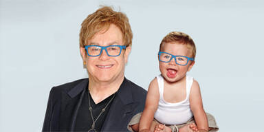 Elton John + Baby (Fotomontage)
