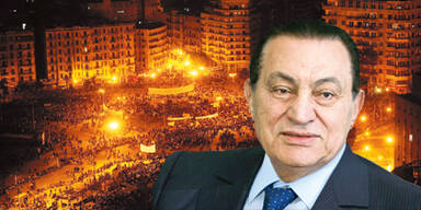 Hosni Mubara vor Tahrir Platz