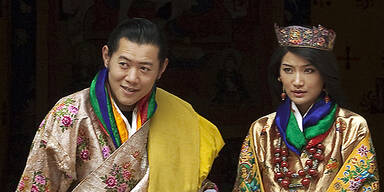 König Jigme Khesar Namgyal Wangchuck und Königin Jetsun Pema