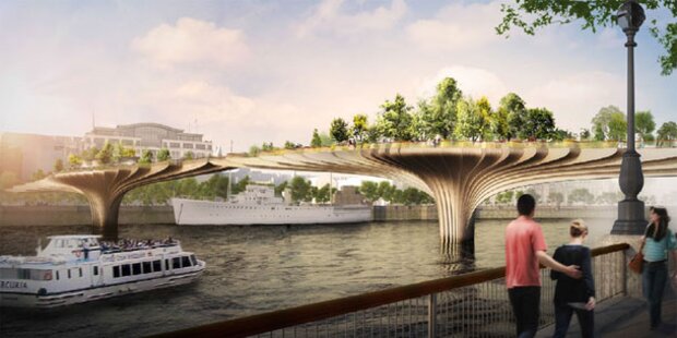 London plant grüne Brücke über Themse