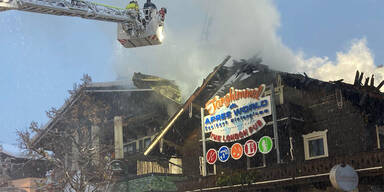 Hotel im Zentrum von Hinterglemm steht in Flammen