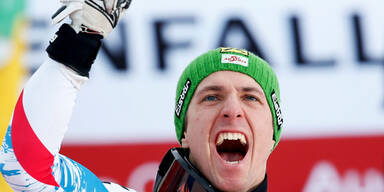 Hirscher feierte Slalom Gold mit Freunden und Familie