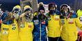 US-Ski-DameN esi Stiegler, Nina O'Brien, Mikaela Shiffrin, Lila Lapanja, und Paula Moltzan