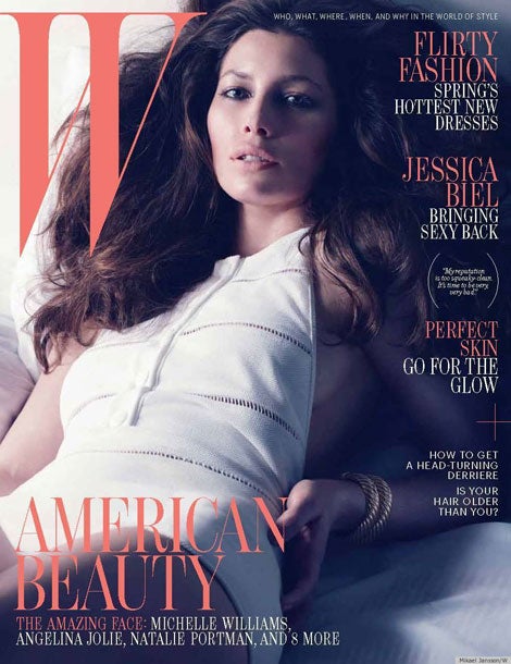 Jessica Biel sexy im Badeanzug für W-Magazine