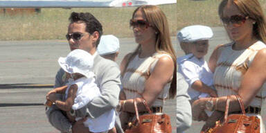 Jennifer Lopez mit Zwillingen in Rom
