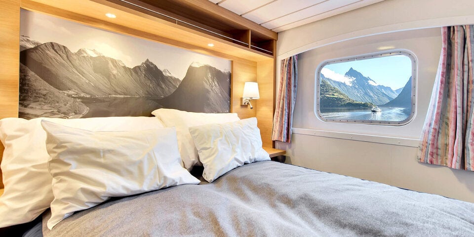 Kabine auf der MS Kong Harald