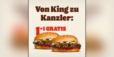 "Von King zu Kanzler": Werbe-Aktion von Burger King