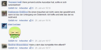 Hetze gegen VdB auf Stenzels Facebookseite