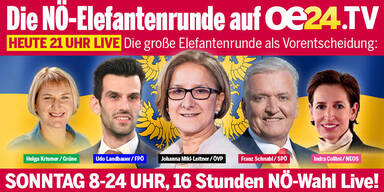 Die spannende NÖ-Wahl am besten auf oe24.TV
