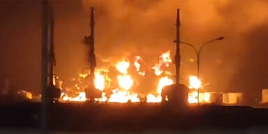 Drohnenangriff: Treibstofftank auf Krim in Brand