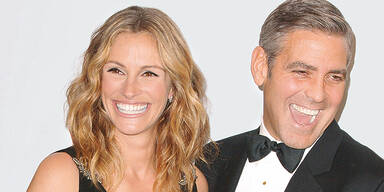 Lächeln weiße Zähne Julia Roberts George Clooney