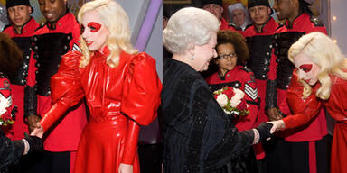 Völlig Gaga: Die Lady bei der Queen!