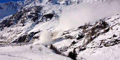 Heftige Lawine in Südtirol gefilmt
