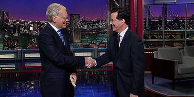 David Letterman und Stephen Copbert