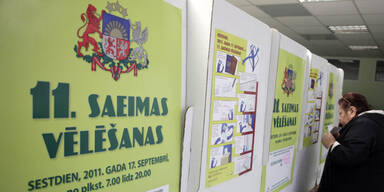 Lettland Wahlplakat