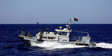 Libysche Küstenwache Mittelmeer