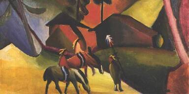 "Indianer auf Pferden" von August Macke