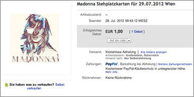 Madonna: Konzert-Tickets im Ausverkauf
