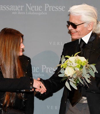 Maleen und Karl Lagerfeld
