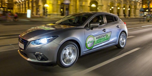 Verbrauchswettfahrt mit dem Mazda3 durch Wien