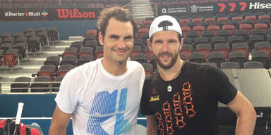 Brisbane: Melzer trainierte mit Federer