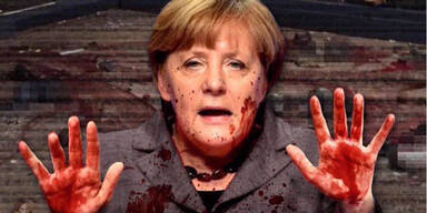 Merkel blutbefleckt