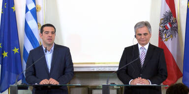 Faymann trifft Griechen-Premier Tsipras