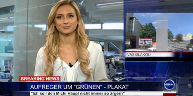 News TV: Aufreger um "Grünen"-Plakat