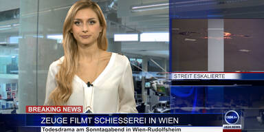 News TV: Zeuge filmt Schießerei in Wien