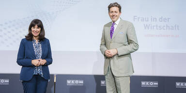 WKÖ-Vizepräsidentin Martha Schultz und WKÖ-Präsident Harald Mahrer