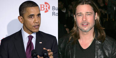 Barack Obama und Brad Pitt