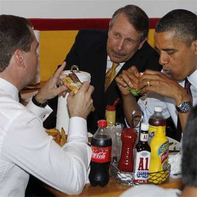 Mit Mr.President beim Burger Essen