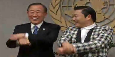 Ban Ki Moon und Psy tanzen Gangnam Style