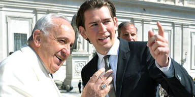 Kurz-Besuch: Papst lobt Österreich