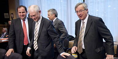 Pröll, Van Rompuy und Juncker beraten in Brüssel
