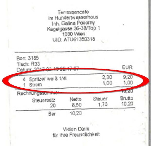 Wirtin Geld Laden