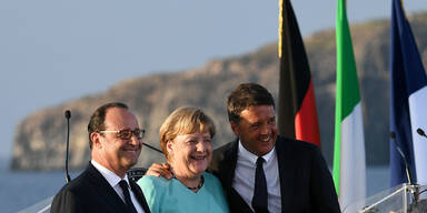 Renzi Merkel Hollande