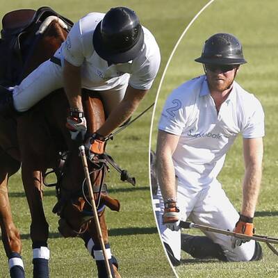 Prinz Harry fällt vom Pferd