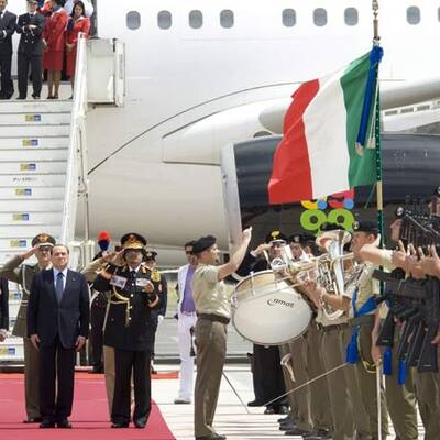 Italien empfängt Muammar al Gaddafi